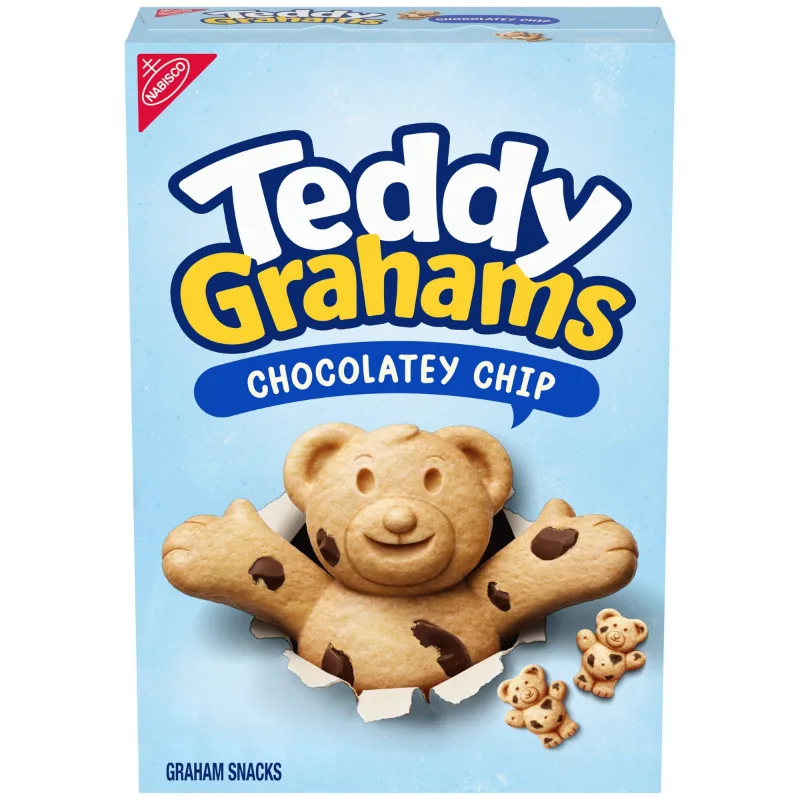 Teddy Grahams Chocolatey Chip Graham Snacks, 10 oz boxes package