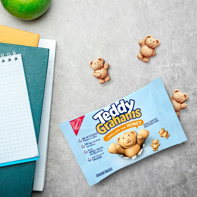 Teddy Grahams Honey Graham Snacks, 1 oz snack packs, photo 2